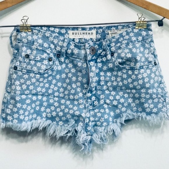 Bullhead Pants - Bullhead Daisy Denim High Rise Shorts Sz. 3